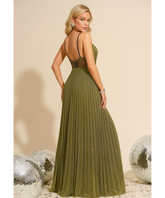 Vestido Longo de Festa Plissado Elegante Madrinha | Duda